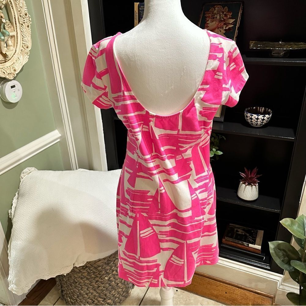 MAHI GOLD Pink and White Abstract Mini Dress - Picture 4 of 8